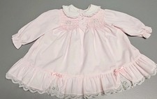 Polly Flinders Pink Smocked Girl  s Dress Long Sleeve 18M