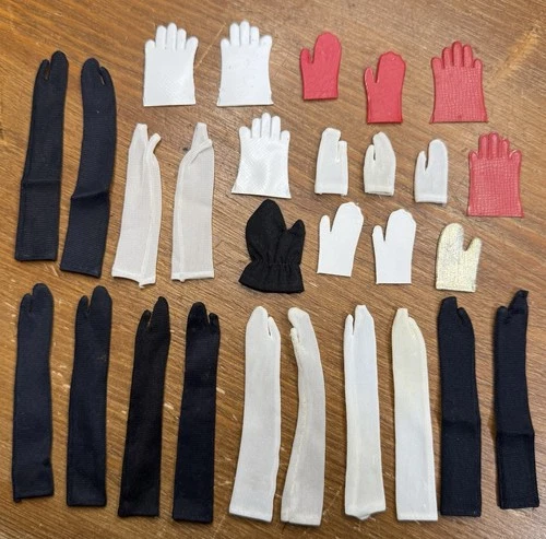 VTG 1960s Mattel Barbie Ken Skipper Gloves Tricot Japan Fashion Accessories Lot