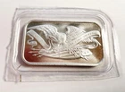 Silver Towne eagle 1 oz .999 Fine Silver Bar Sealed in Plastic Protective Case