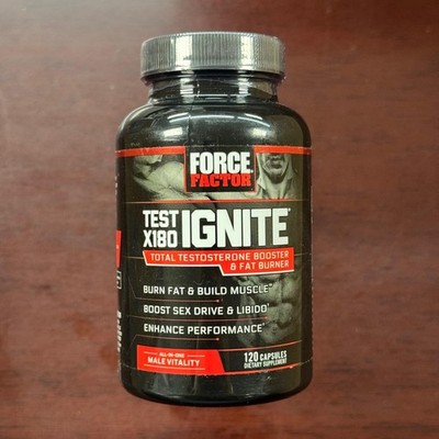 Force Factor Test X180 Ignite Testosterone Booster & Fat Burner 120 Capsules