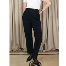 Vintage Harlan Black Wool Formal Trousers Pants