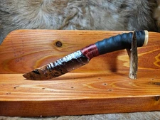 PERFECT FLAKING MIDNIGHT LACE Obsidian Knife~Springbok~Kenny Hull~HUNTER GIFT