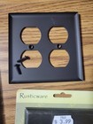 Lot Of 16 Brand New RUSTICWARE Switch And Recep Covers,Dark Brown Metal. **READ* — photo 5
