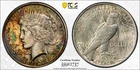 1923 PCGS AU Detail - Questionable Color Silver Peace $1 - Beautiful Toning!