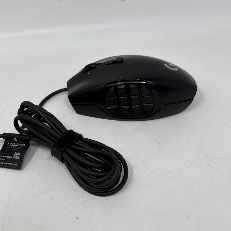Logitech G600 MMO Wired Gaming Mouse - Black - Tested Working - Image 2 of 4