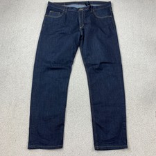 Dearborn Denim Straight Leg Jeans Men's 40x30 Blue Dark Wash 5-Pocket