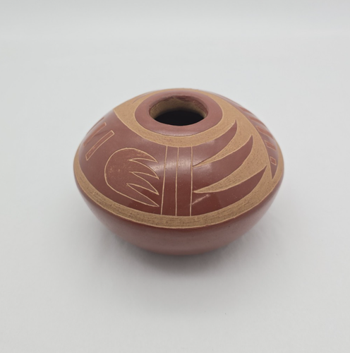 Santa Clara Pueblo Keramik Camilio Sonnenblume Tafoya Samentopf 1973 24b