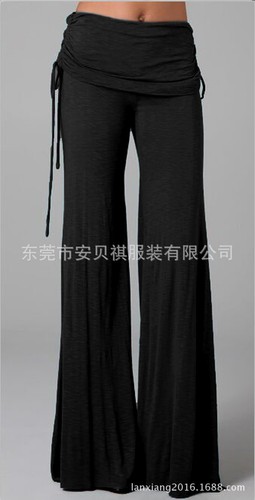 New hot selling loose flared pants, popular wide leg long pants for women - Picture 16 of 31