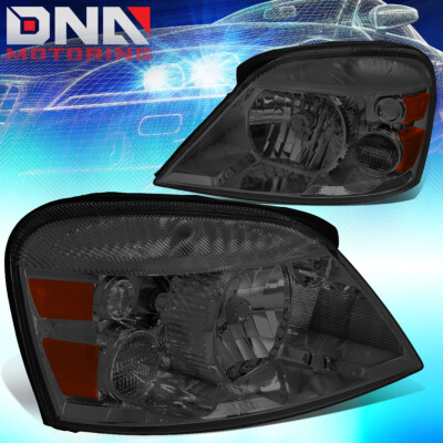 FOR 2004-2007 FORD FREESTAR MERCURY MONTEREY HEADLIGHT HEADLAMPS SMOKED/ AMBER