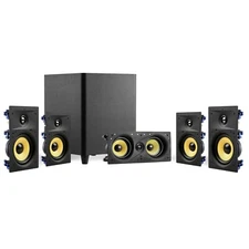 TDX 5.1 Surround Sound Home Theater System, 6.5" In Wall Speakers, 12" Subwoofer