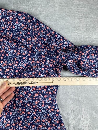 LL Bean Top Mujer 2X Camisa Floral Resistente a las Arrugas Preppy Bloomcore Exterior - Imagen 10 de 14