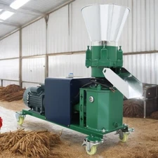 Feed Granulator Animal Feed Pellet Mill Machine 8mm Plate 220V 4.5KW 4Rollers