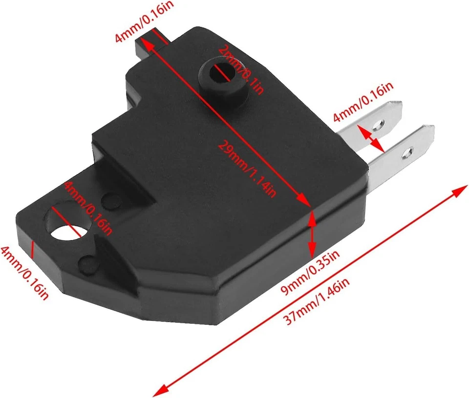Interruptor de luz de freno de motocicleta click palanca de freno delantero embrague para Suzuki Kawasaki Foto 2 de 4