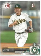 Austin Beck  Oakland A's 2017 1st Bowman Draft Baseball