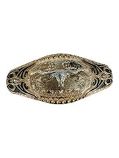 Long Horn Bull Western Belt Buckle Rodeo Texas Cowboy Hebilla Vaquera Toro