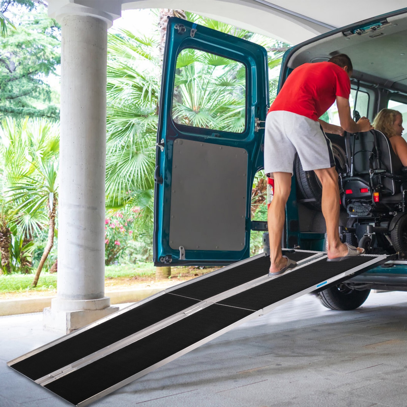 Koreyosh 10FT Aluminum Portable Wheelchair Ramp NonSlip Mobility