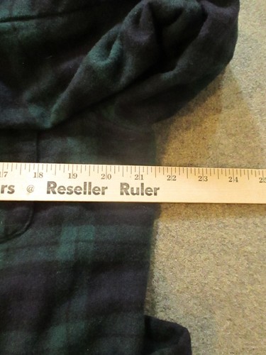 Pendleton Robe Men Medium Blue Black Watch Tartan Plaid Belted Washable Wool - Picture 12 of 14