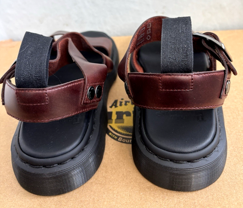 DR. MARTENS CHARRO BROWN GRYPHON BRANDO LEATHER STRAP SANDALS SIZE UK 8 EU 42 - Picture 3 of 5