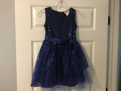 girls blue sequin dress Aqua Mermaid Sequin Tulle Dress Blue / 4T