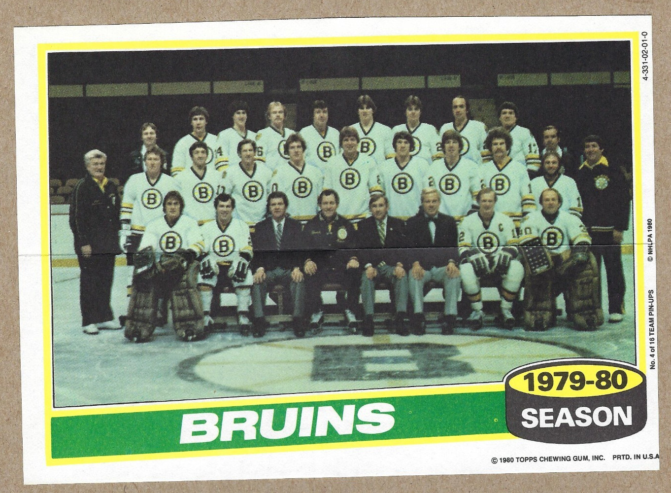 Boston Bruins #4 1980-81 Topps Hockey Team Posters