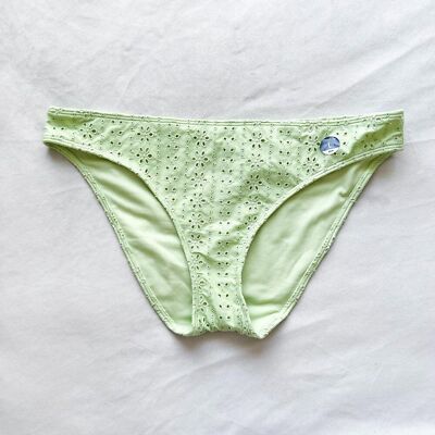 Hollister Light Green Eyelet Lace Bikini Bottom UK