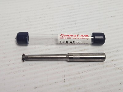 NEW HARVEY TOOL CARBIDE DOUBLE ANGLE SHANK CUTTER 19505 6 FLUTE 3/8'' X 90°
