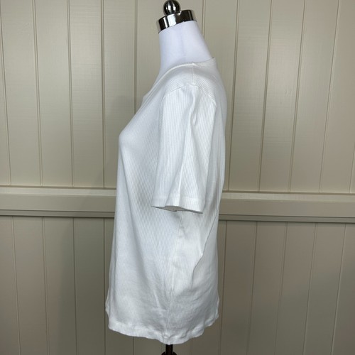 Trenery By Country Road Top Women's Size XL Cream Short Sleeve Casual - Picture 5 of 10