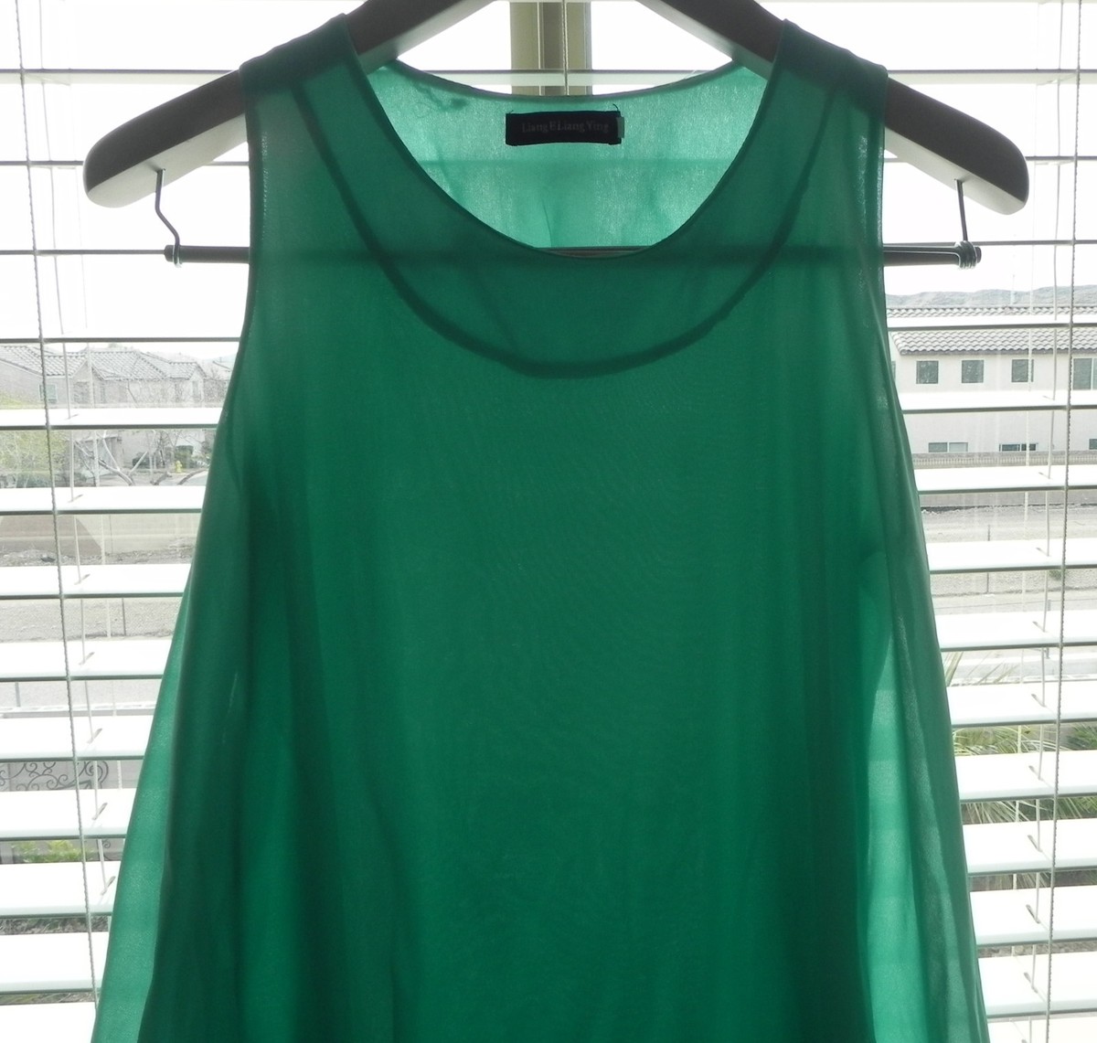 Liang E Liang Ying Maxi Dress A-Line Seafoam Green/Blue Sleeveless Size M |  eBay