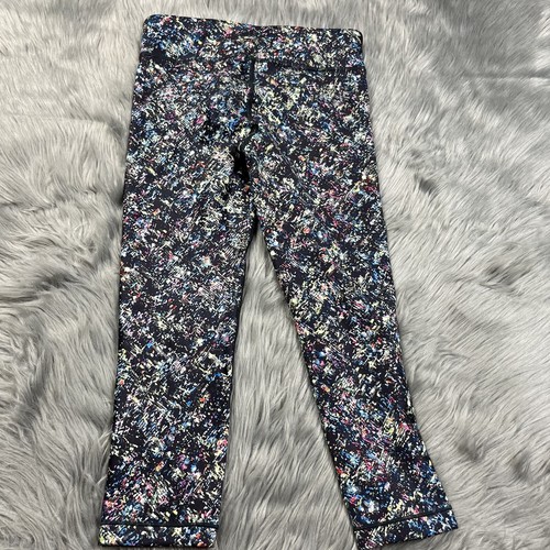 Athleta Girl Chit Chat Printed Multicolored Capri Leggings Size Large 12 - Picture 3 of 7