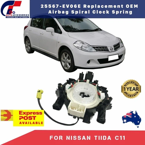 New Airbag Clock Spring Replacement For Nissan Tiida 25567-EV06E RH 2yr Warranty - Picture 2 of 8