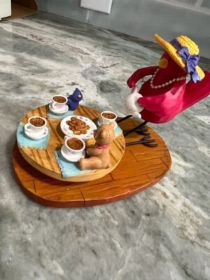 Russ Berrie Red Bird Having A Tea Party Teddy Bear Blue Bird Tweet Along NEW