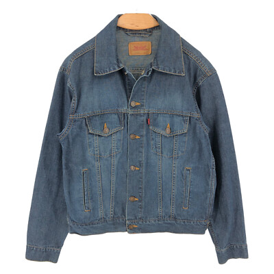 Vintage LEVI'S STRAUSS & CO 75200 Denim Trucker Jacke Mantel Größe M