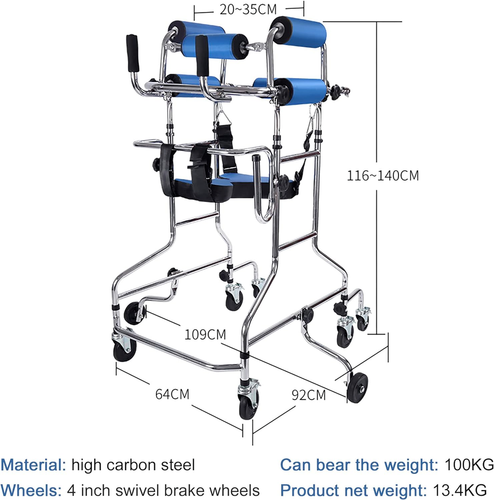 Adult Walker for Seniors Hemiplegia Rehabilitation Standing Frame Anti Recline - Imagen 1 de 6