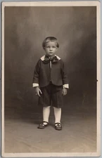 Child In Studio Real Photo RPPC Postcard E715