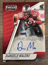 2022 Panini Chronicles Draft Picks Threads Auto DeAngelo Malone