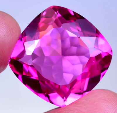 Flawless 50.60 Ct Natural Mogok Pink Ruby Cushion Cut Certified Loose Gemstone