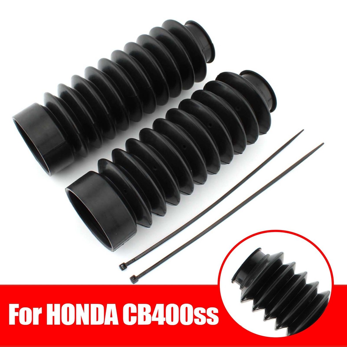 Pair Rubber Front Fork Shock Boots For Honda CB400ss CL400 CB 400 Pair Rubber Front Fork Shock Boots For Honda CB400ss CL400 CB 400