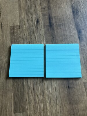 3M Post It Notizblock, 101 mm x 101 mm liniert SUPER HAFTNOTIZEN, HELLBLAU (PKT 2)