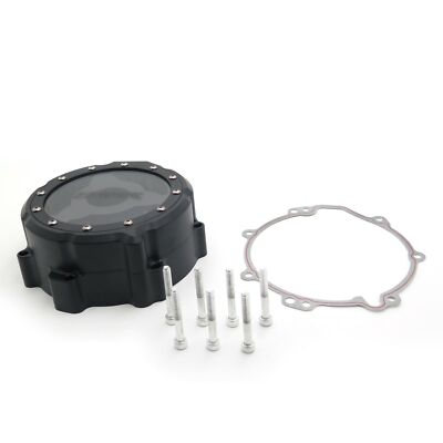 Black Left Engine Stator Cover See Through For Kawasaki 2006-2014