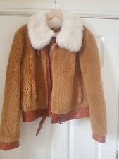 Coach Shearling And Leather Jacket Size Us 10 / Uk 14 - Never Worn