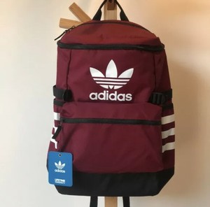 adidas trefoil backpack burgundy