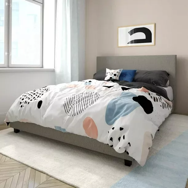 Mainstays upholstered metal sale headboard