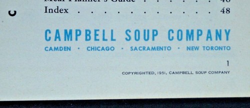 Vintage 1951 CAMPBELL's SOUP "Easy Ways to Good Meals" Advertising Cookbook - Picture 4 of 6
