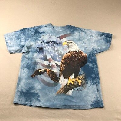 The Mountain Shirt Mens XL Blue American Bald Eagle USA Tee 2013 Verdayle Forget