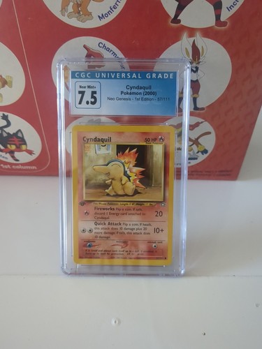 Cyndaquil (1st Edition) graded CGC 7.5 for sale on eBay