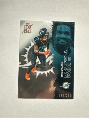 2025 Topps Signature Jaylen Waddle Miami Dolphins Color Match # 042/150