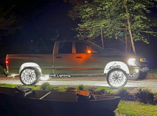 Set 4 17.5 Quad Row Pure White Car Truck Strobes Led Wheel Rings Rim Lights