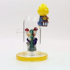 New Mushroom Design Perc Hookah Handmade Glass Waterpipe Smoking Bong