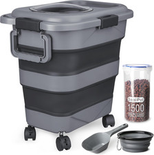Dog Food Storage Container 23-25 Lbs Airtight Collapsible Cat Food Storage Conta