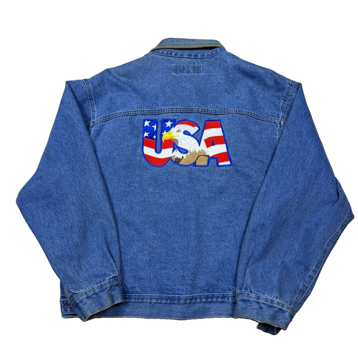 american flag denim jacket products for sale | eBay